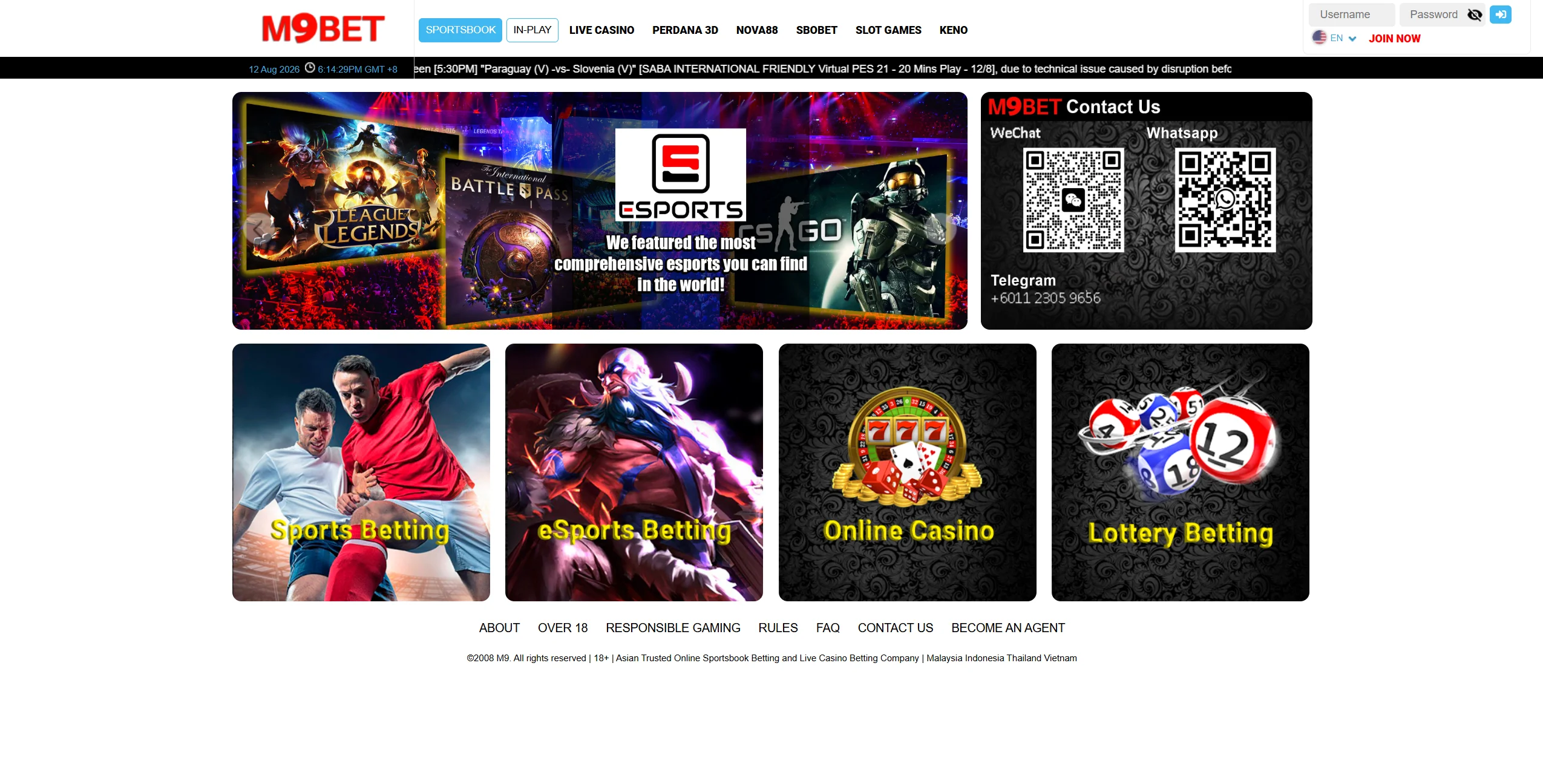 M8Bet – Homepage