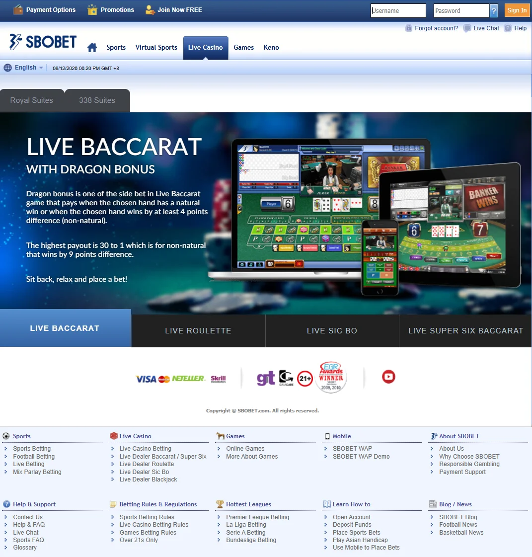 SBOBET - Live Casino